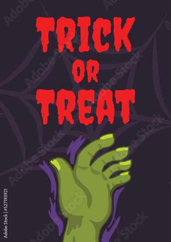 spooky halloween card design vector