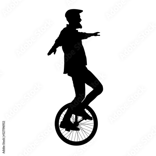 Person Riding Unicycle Silhouette