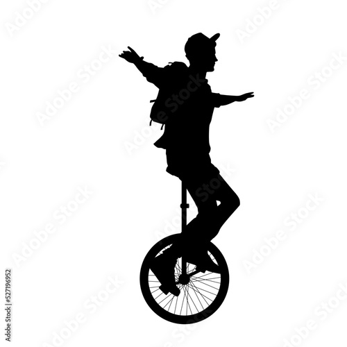 Person Riding Unicycle Silhouette