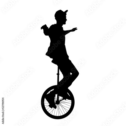 Person Riding Unicycle Silhouette