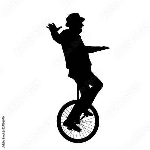 Person Riding Unicycle Silhouette