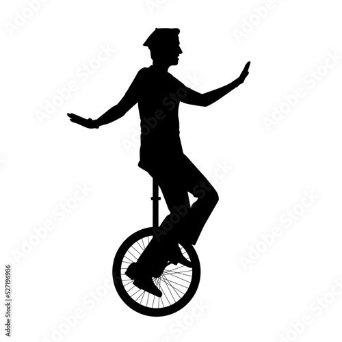 Person Riding Unicycle Silhouette