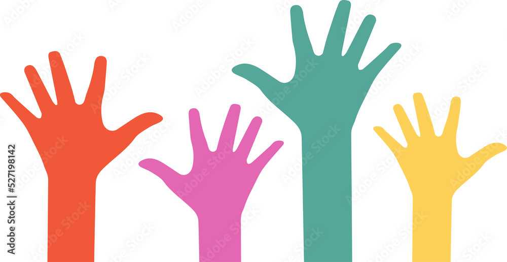 Fototapeta premium Hand up isolated transparency background.