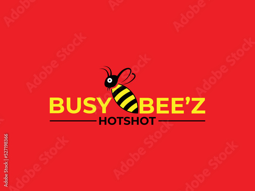 Busy Bee'z hotshot logo design vector template.eps