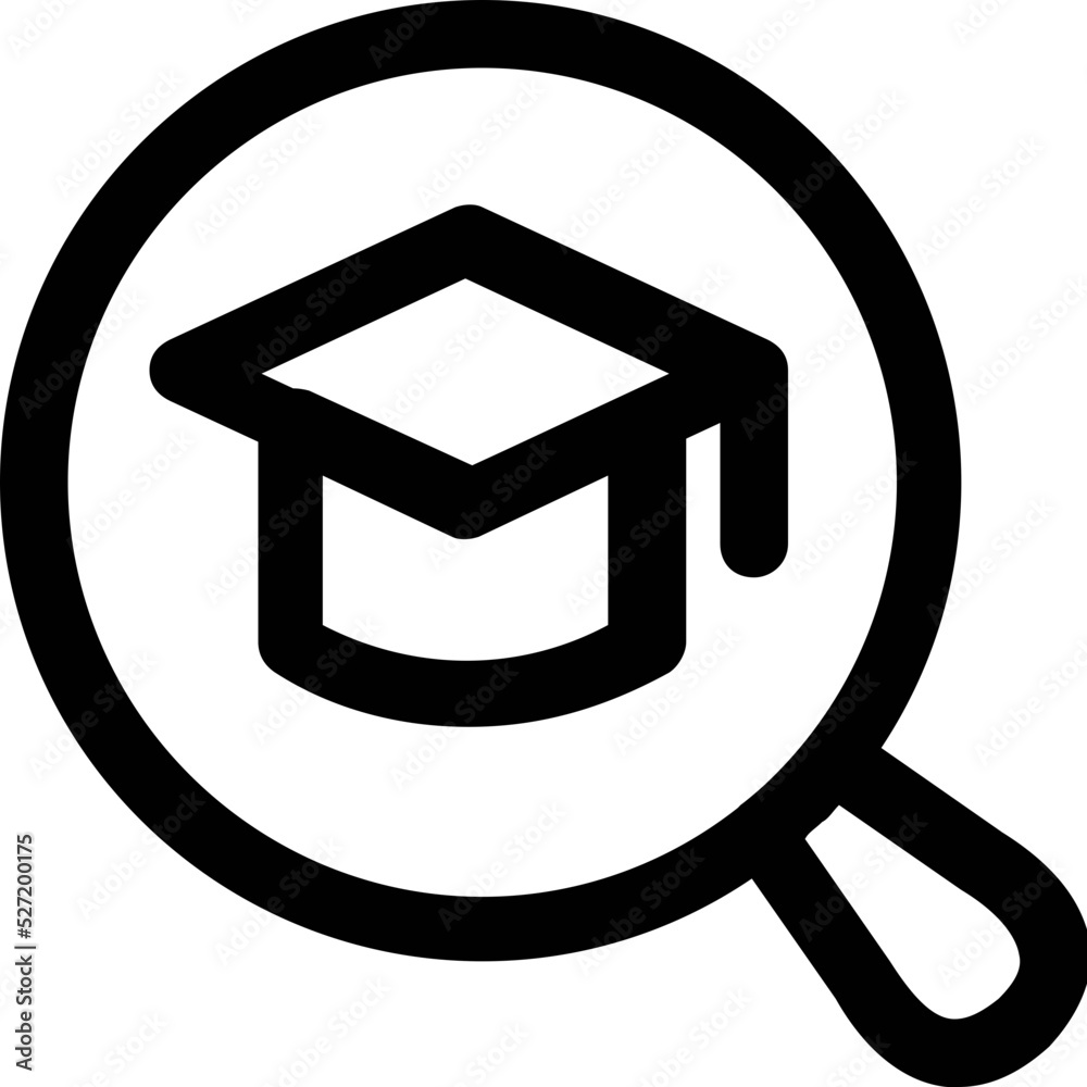 Educational Search Vector Icon Educational Search Vector Icon