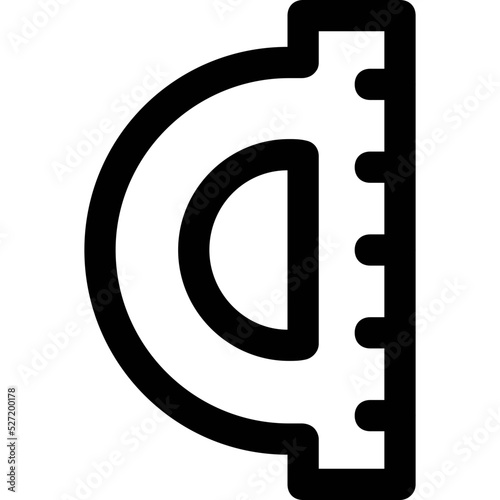 Protractor Vector Icon