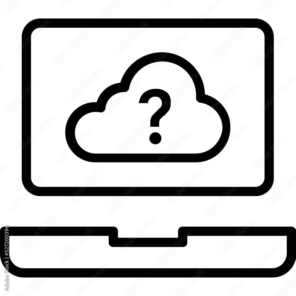 Cloud Faq Vector Icon Cloud Faq Vector Icon