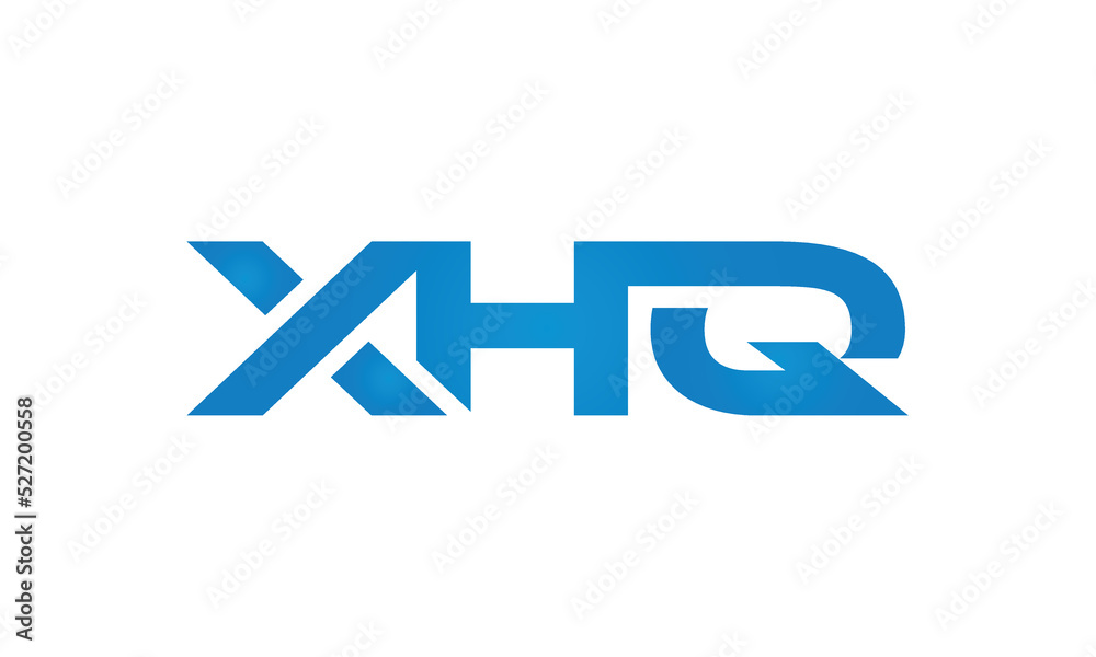 initial letters XHQ linked monogram, creative modern lettermark logo design, connected letters typography logo icon vector illustration initial letters XHQ linked monogram, creative modern lettermark logo design, connected letters typography logo icon vector illustration