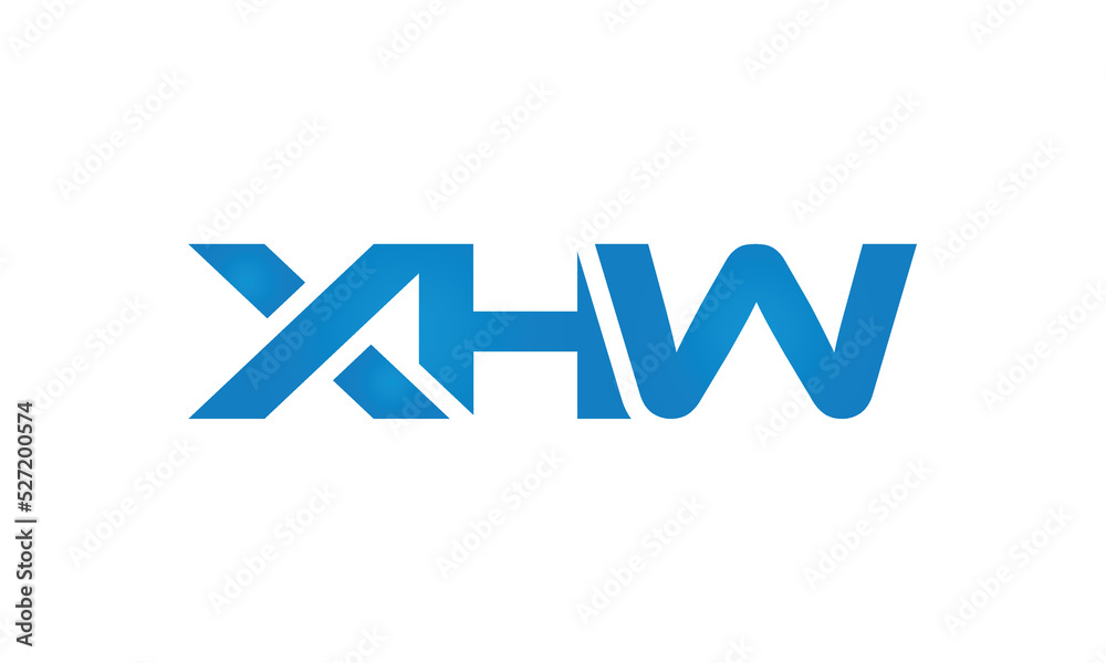 initial letters XHW linked monogram, creative modern lettermark logo design, connected letters typography logo icon vector illustration initial letters XHW linked monogram, creative modern lettermark logo design, connected letters typography logo icon vector illustration