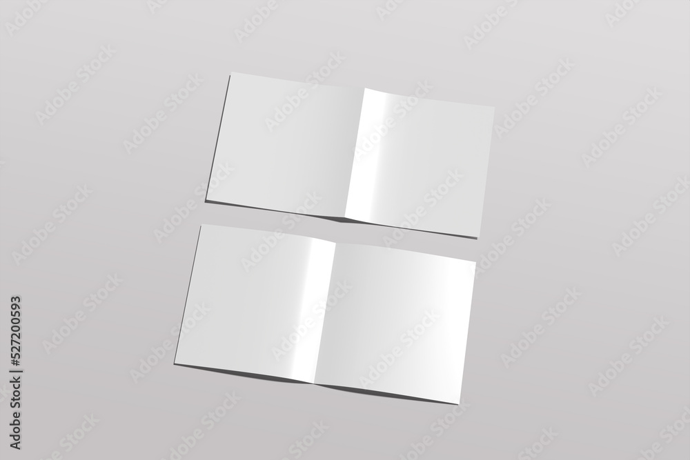 Square Bifold Blank Mockup for Elegant Brochure Square Bifold Blank Mockup for Elegant Brochure