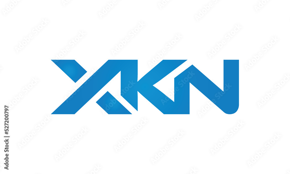 initial letters XKN linked monogram, creative modern lettermark logo design, connected letters typography logo icon vector illustration initial letters XKN linked monogram, creative modern lettermark logo design, connected letters typography logo icon vector illustration