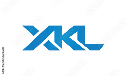 initial letters XKL linked monogram, creative modern lettermark logo design, connected letters typography logo icon vector illustration
