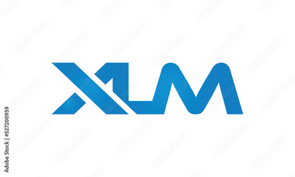 initial letters XLM linked monogram, creative modern lettermark logo design, connected letters typography logo icon vector illustration initial letters XLM linked monogram, creative modern lettermark logo design, connected letters typography logo icon vector illustration