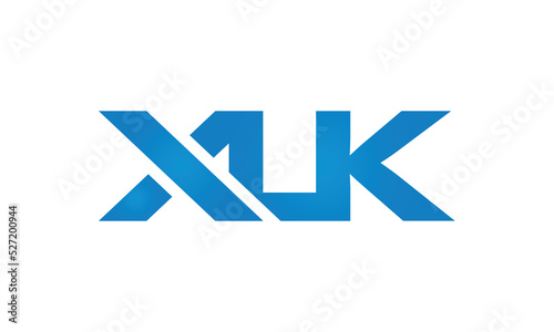 initial letters XLK linked monogram, creative modern lettermark logo design, connected letters typography logo icon vector illustration