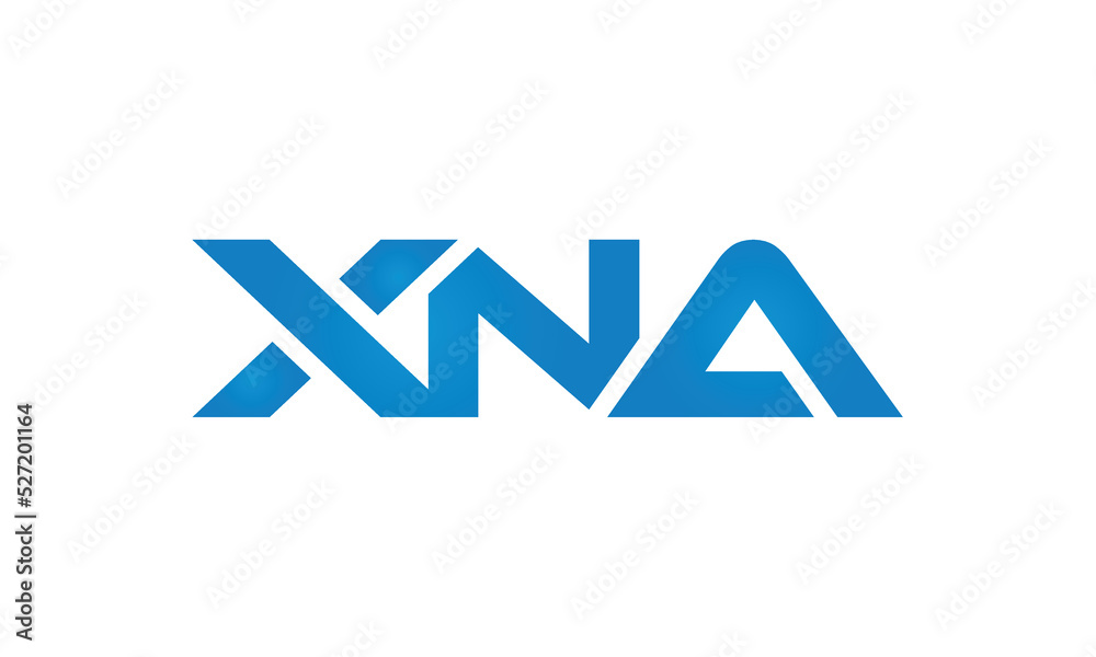 initial letters XNA linked monogram, creative modern lettermark logo design, connected letters typography logo icon vector illustration initial letters XNA linked monogram, creative modern lettermark logo design, connected letters typography logo icon vector illustration