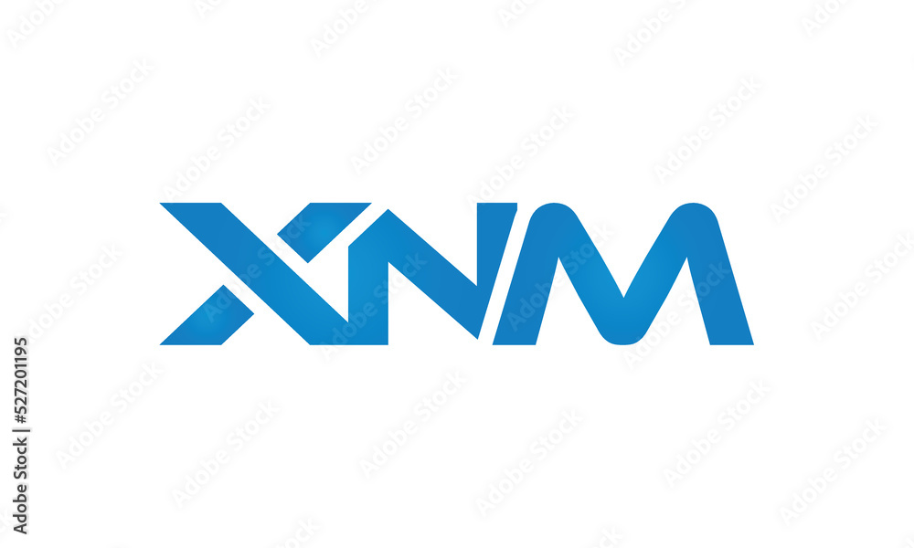 initial letters XNM linked monogram, creative modern lettermark logo design, connected letters typography logo icon vector illustration initial letters XNM linked monogram, creative modern lettermark logo design, connected letters typography logo icon vector illustration