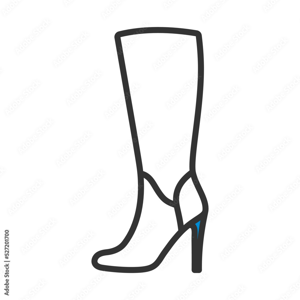 Autumn Woman High Heel Boot Icon Autumn Woman High Heel Boot Icon