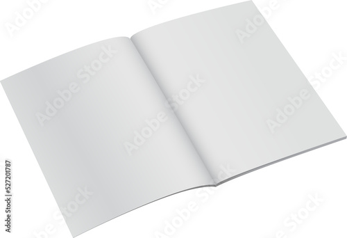 Book Mock Up Template isolated transparent background.
