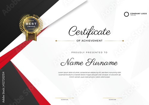 Professional diploma certificate template in premium style