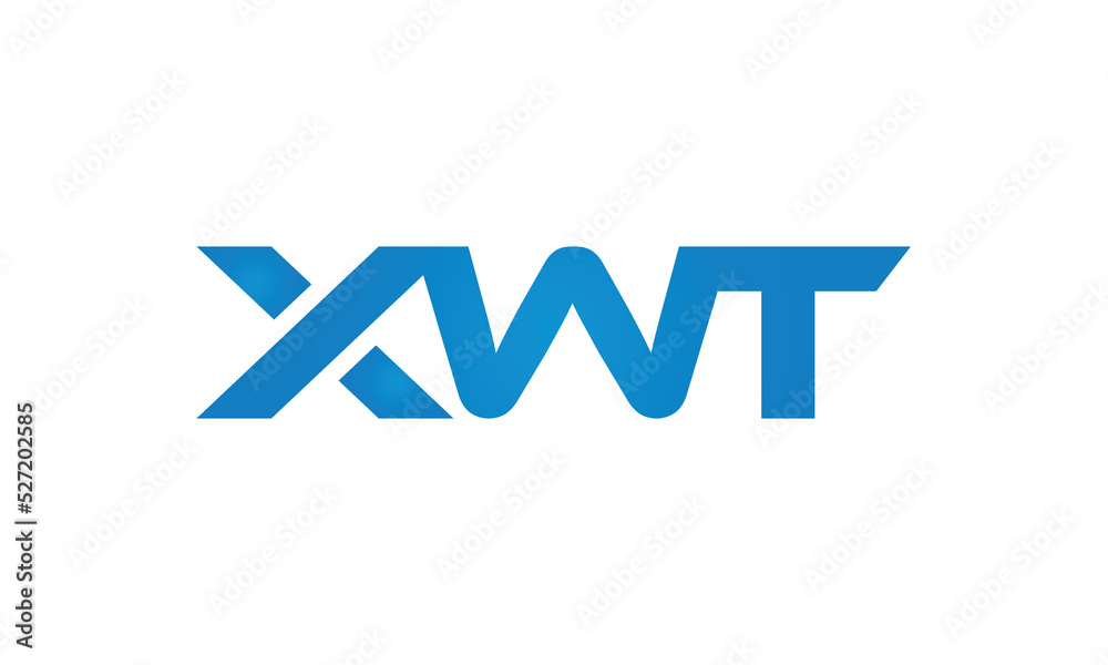 initial letters XWT linked monogram, creative modern lettermark logo design, connected letters typography logo icon vector illustration initial letters XWT linked monogram, creative modern lettermark logo design, connected letters typography logo icon vector illustration