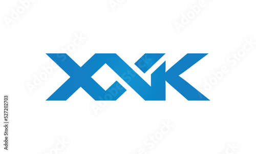 initial letters XXK linked monogram, creative modern lettermark logo design, connected letters typography logo icon vector illustration