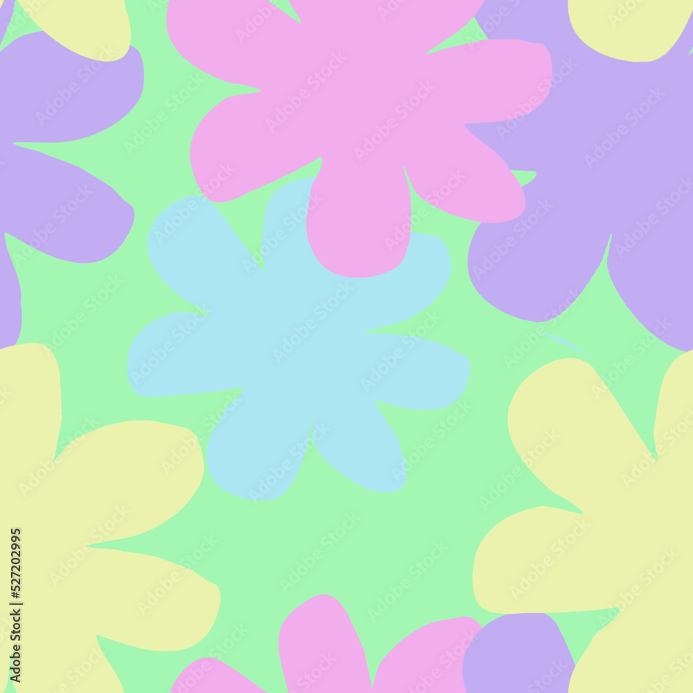 Floral pattern in pastel colors