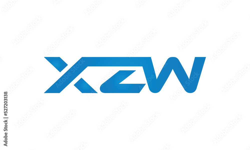 initial letters XZW linked monogram, creative modern lettermark logo design, connected letters typography logo icon vector illustration initial letters XZW linked monogram, creative modern lettermark logo design, connected letters typography logo icon vector illustration
