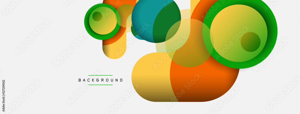 Creative geometric wallpaper. Minimal abstract background. Circles composition vector illustration for wallpaper banner background or landing page