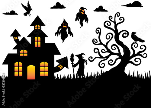 Halloween Spooky Background 