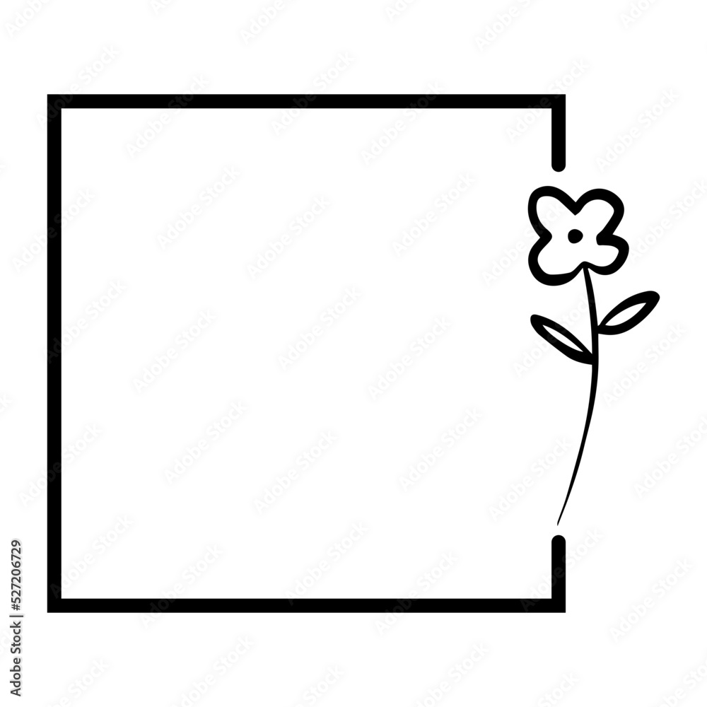 Fototapeta premium floral square frame 