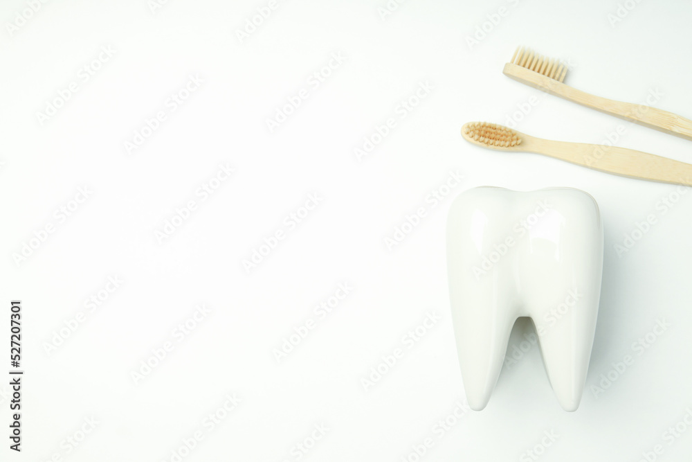 Concept of dental care, space for text