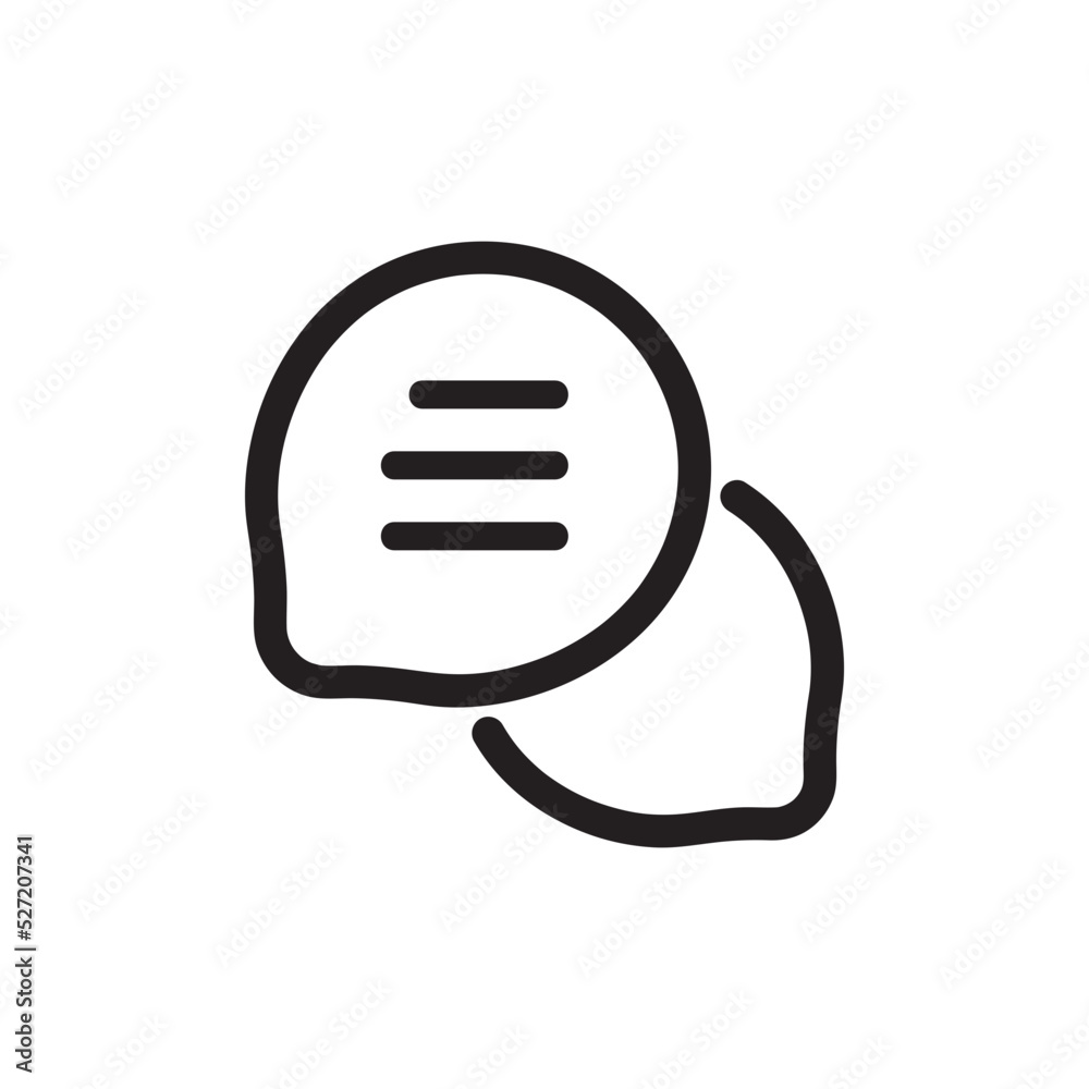 Chat icon. Chat message icon. Outline and stroke style icon for web mobile and UI. SVG vector illustration. Chat icon. Chat message icon. Outline and stroke style icon for web mobile and UI. SVG vector illustration.