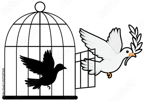 Dove bird logo concept vector