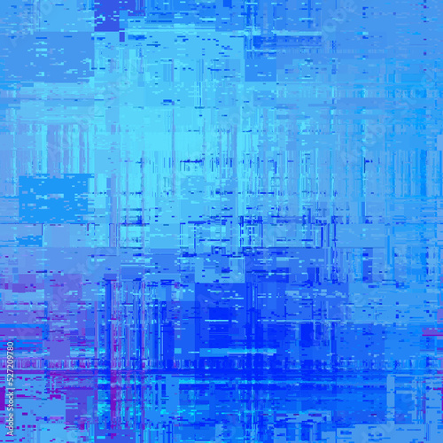 Vector image with imitation of grunge datamoshing texture.