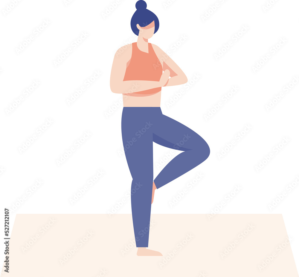 person doing yoga. illustration png person doing yoga. illustration png
