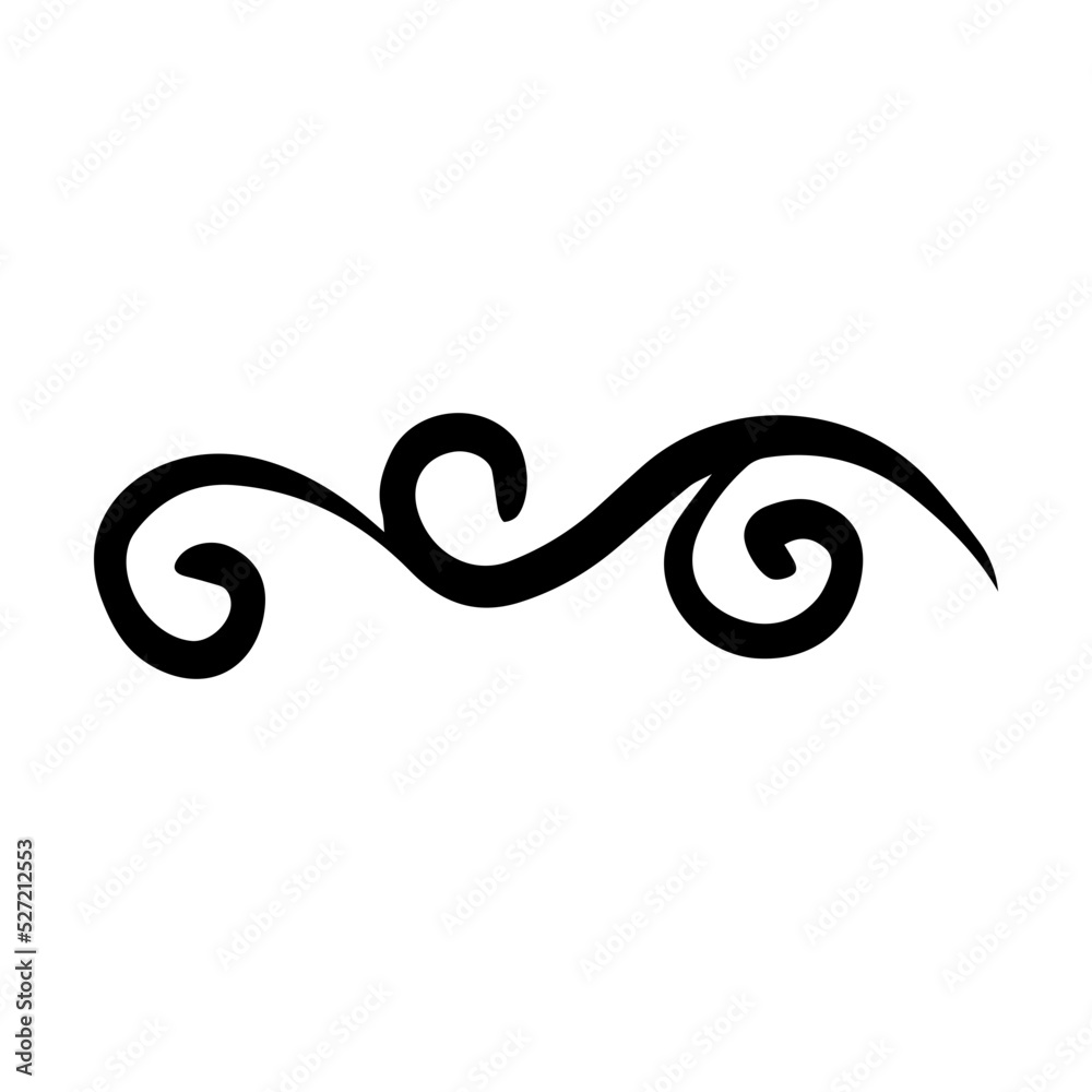 Obraz premium curve swirl line element 