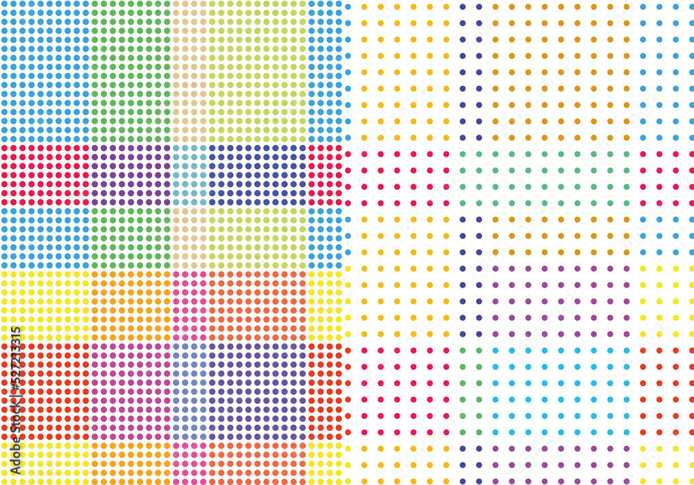 abstract colorful background with squares of dots