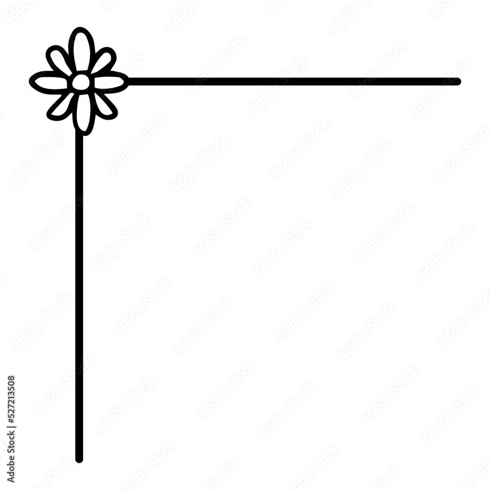 Obraz premium flower corner edge