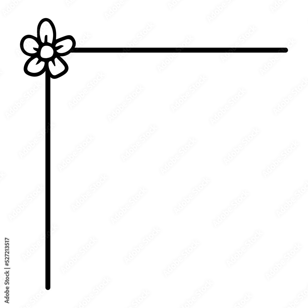 Obraz premium flower corner edge 