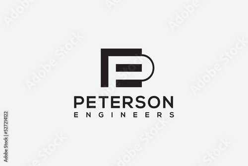 letter PF logo design