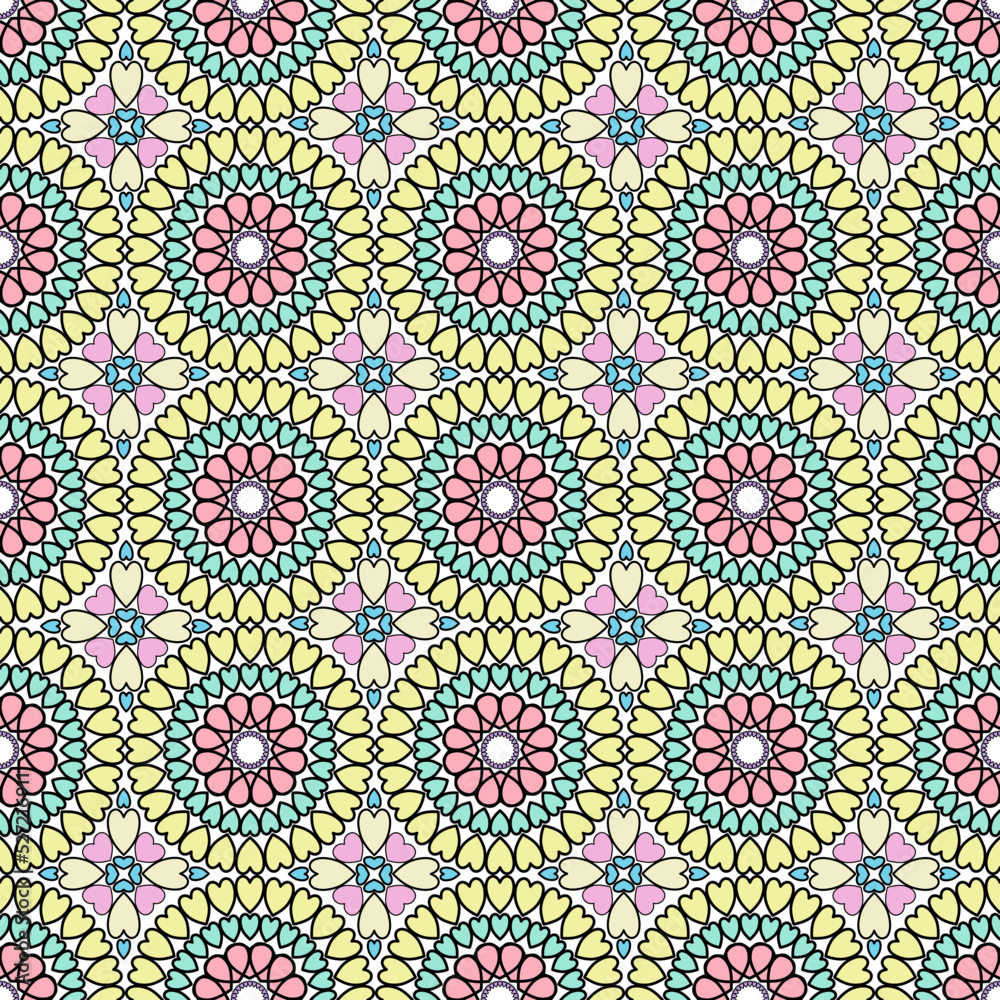Luxury Traditional Ornamental Design. Modern Seamless Floral Pattern. Vector Illustration. For Interior Printing,Design, Web And Textile Design.