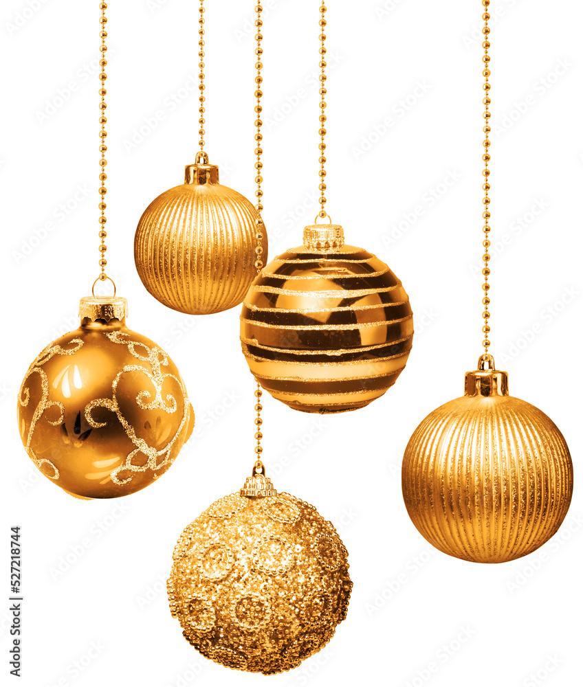 Golden Christmas balls