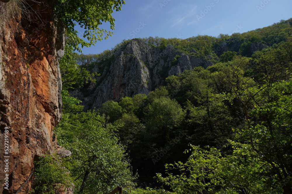 hiking area near Vadu Crisului waterfall, Romania, Europe 
