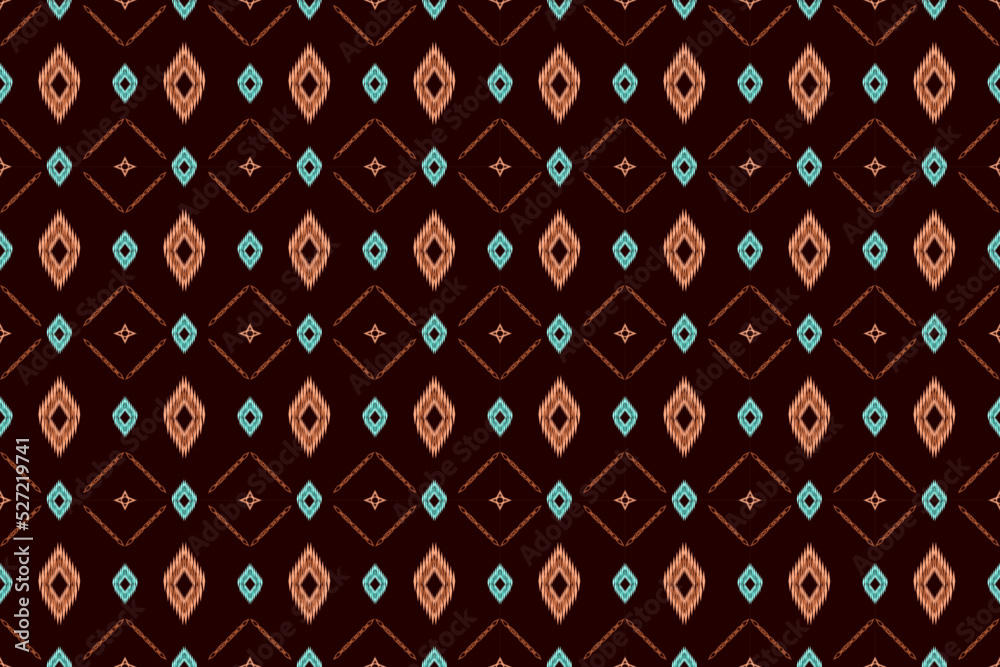 Abstract ethnic geometric ikat pattern.Tribal ethnic vector texture.Fabric pattern mandala native textile.Embroidery design Abstract ethnic geometric ikat pattern.Tribal ethnic vector texture.Fabric pattern mandala native textile.Embroidery design
