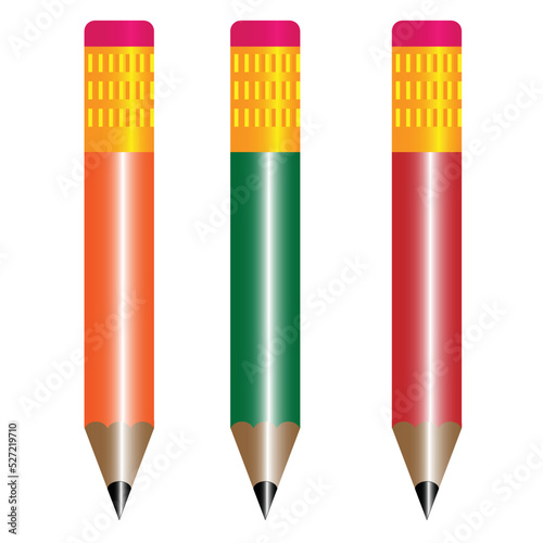 pencils isolated on white