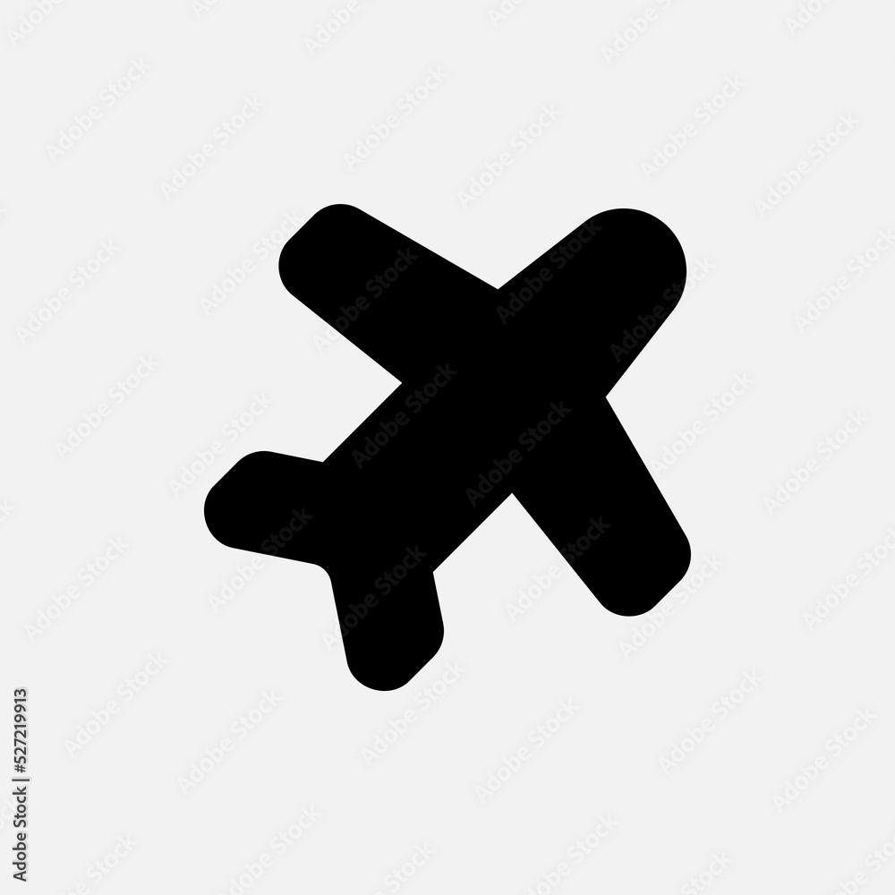 Obraz premium Flight mode icon in solid style about user interface, use for website mobile app presentation