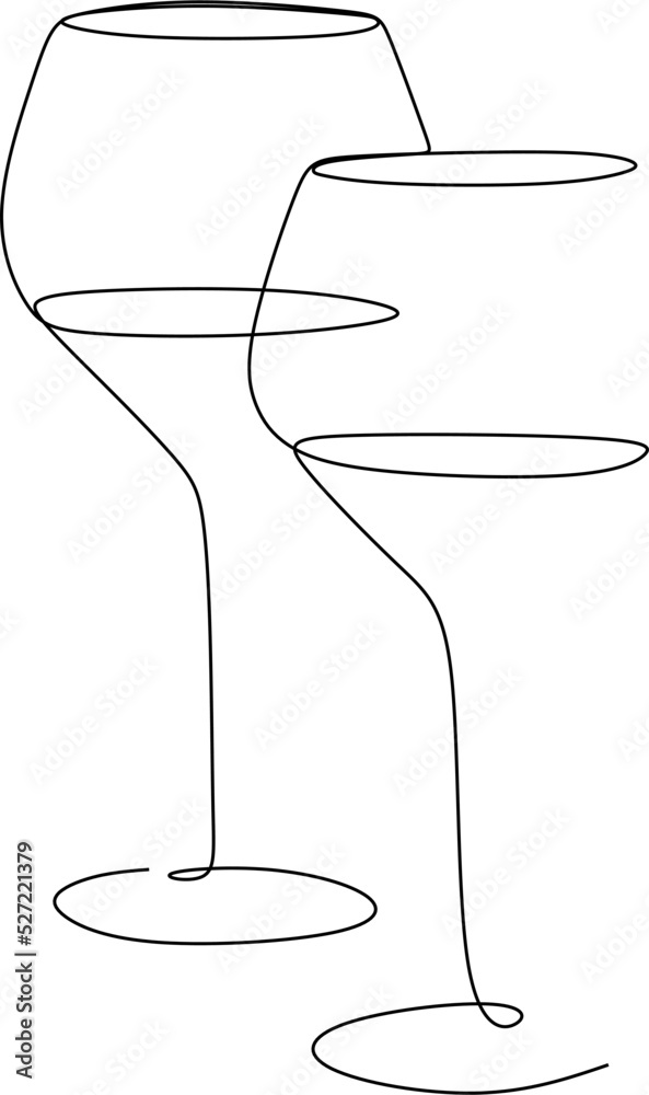 Wine Glass Continuous Line Drawing Black Sketch on White Background. Continuous Simple Drawing of Wine Glass. Minimal One Line Draw Illustration for Cafe, Shop, Delivery. Wine Glass Continuous Line Drawing Black Sketch on White Background. Continuous Simple Drawing of Wine Glass. Minimal One Line Draw Illustration for Cafe, Shop, Delivery.