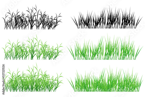 grass set. short grass