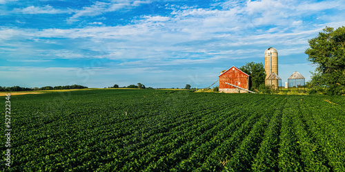 Summer farm landscape in wisconsin photo