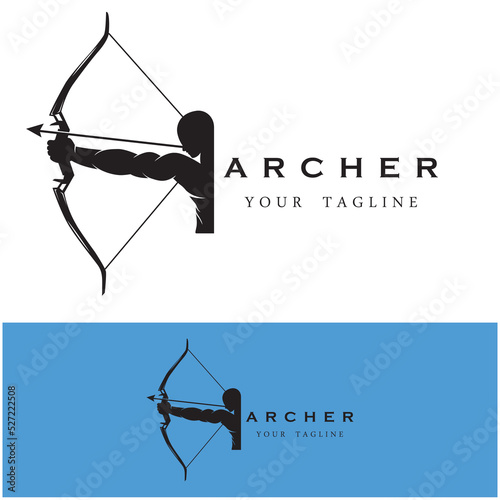 set of archer logo with slogan template